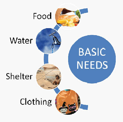Food, Water, Clothing and Shelter—Explained